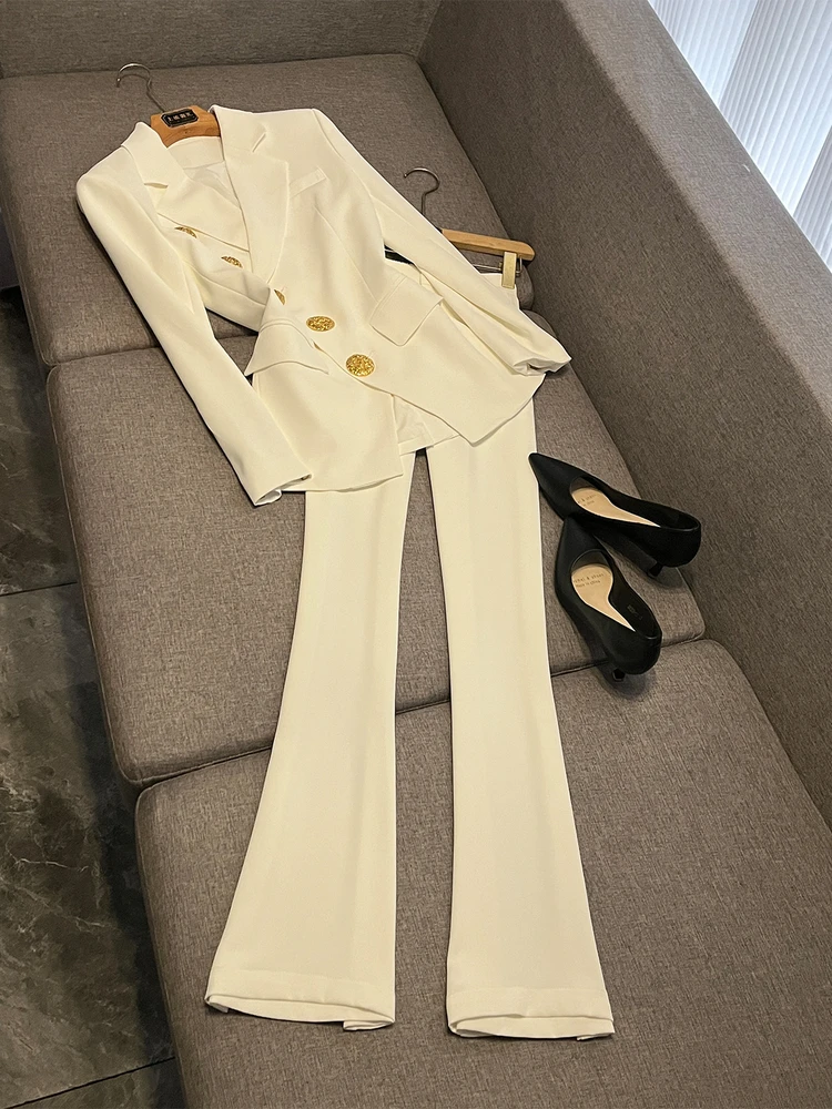 

Комплект из двух предметов Ele, костюм с застежкой на талии на одной пуговице, модный осенне-зимний новый костюм высокого класса, женский ансамбль