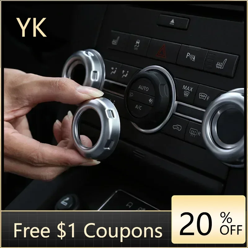 

For Land Rover Range Rover Sport Discovery 4 LR4 Freelander 2 Car Volume and Air Conditioning Knobs Decorate Car Accessories