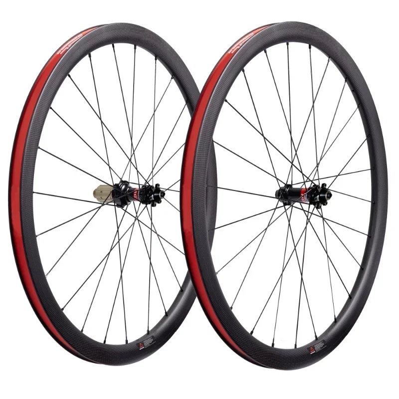 

Lightweight 38*25mm Carbon Road Bike Disc Brake Wheelset Tubeless Wheels 700C