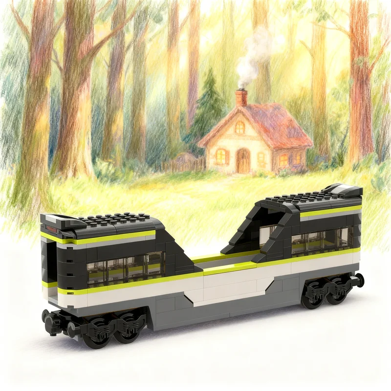 203pcs MOC City Trains Cargo Module 2 Model Building Blocks Christmas Gifts Toy Brick Craft DIY Creative Collection Education