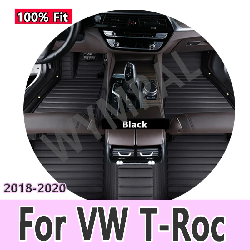 

Роскошные автомобильные коврики для VW VW T-Roc A11 AC7 2018 2019 2020, водонепроницаемые автомобильные коврики, автомобильные аксессуары