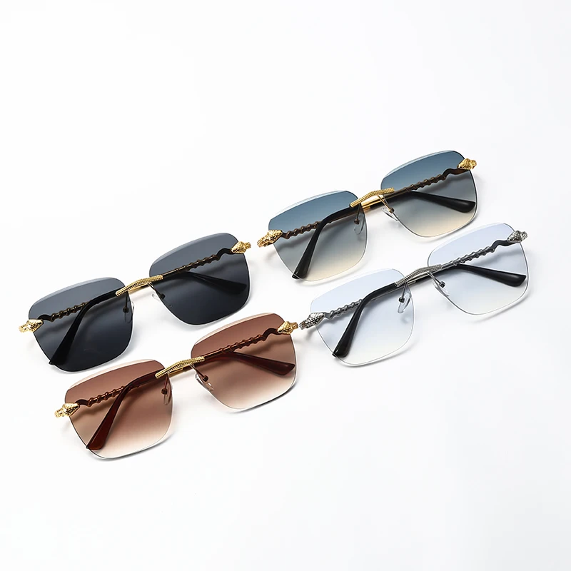 Wandern Neue Randlose Platz Anti Licht Gläser Für Frauen Outoodr Casual Stil Brillen Gradienten Objektiv Brillen Oculos UV400