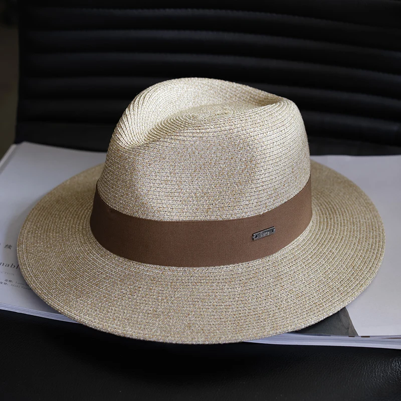 Summer Women Straw Hats Sun Visor Cap Leisure Elegant Panama Hat For Men Gentleman Formal Hat Manattend  Party Quality Hat Gifts