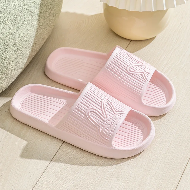 Summer The New 2024 Bathroom Slippers Indoor Anti-slip Slippers Couple Soft Sole Shoes Sandals for Wearing Outside Home Shoes