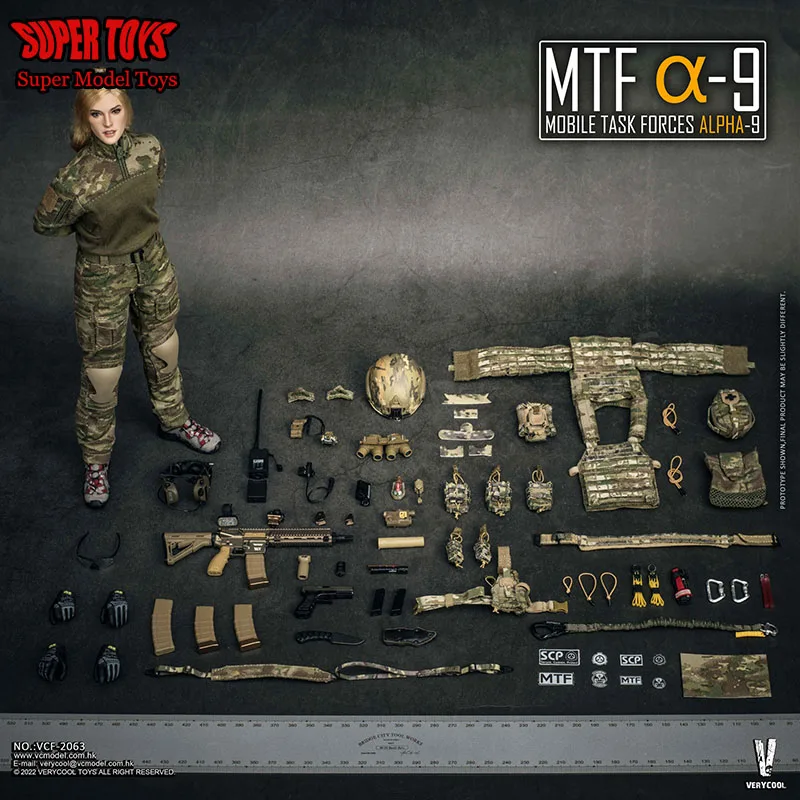 VERYCOOL-Mobile Task Forces Action Figure, Conjunto Completo de Bonecas Colecionáveis, MTF Alpha-9, Last Hope, 12 ", VCF-2063, 1:6, Original