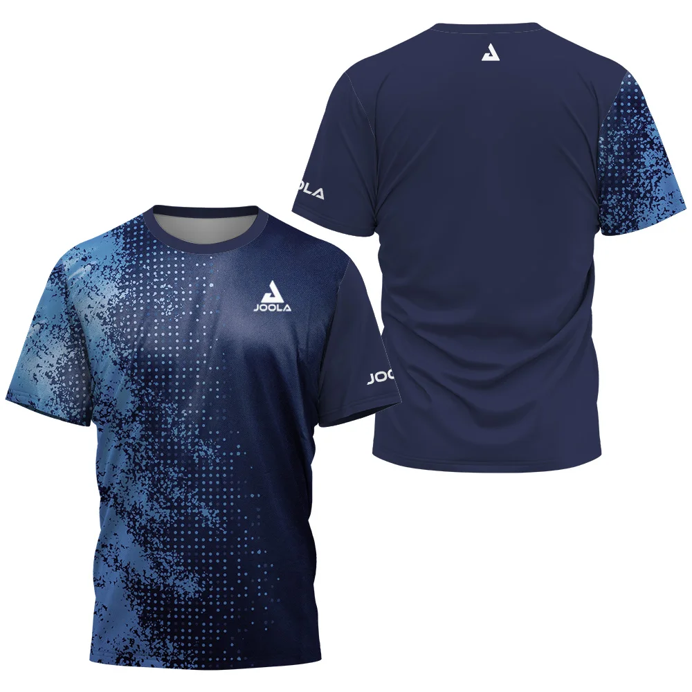 2025 new men's summer table tennis floral print men's badminton tennis brand quick drying short sleeved men's top sports T-shirt image 5