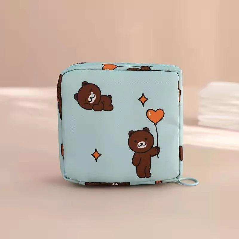 Girls Diaper Napkin Storage Bag Nylon Sanitary Pads Package Bags Coin Purse Jewelry Organizer Credit Card Pouch Case