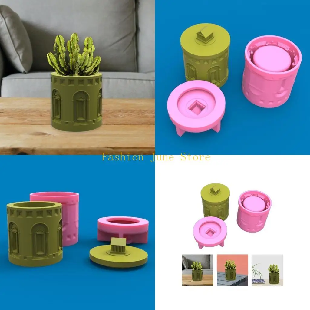 

N5KA Build Hare Box Силиконовая форма с крышкой бетонной литейной формы DIY DIY HANDLE DOWNDER POTC