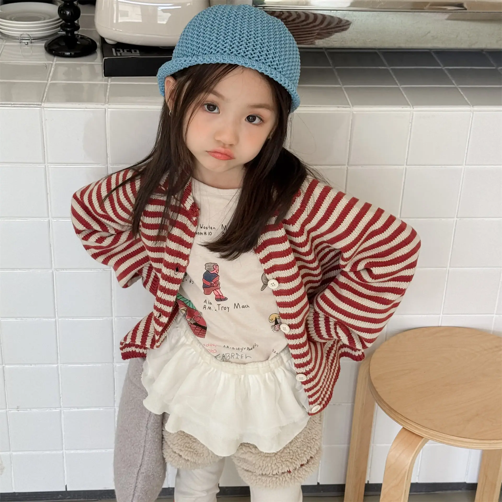 

2026 Spring Kids Clothing Winter Cardigan Sweater Knit Top for Boys Girls Children's Open Front Pullover Toddler Warm Outerwear
