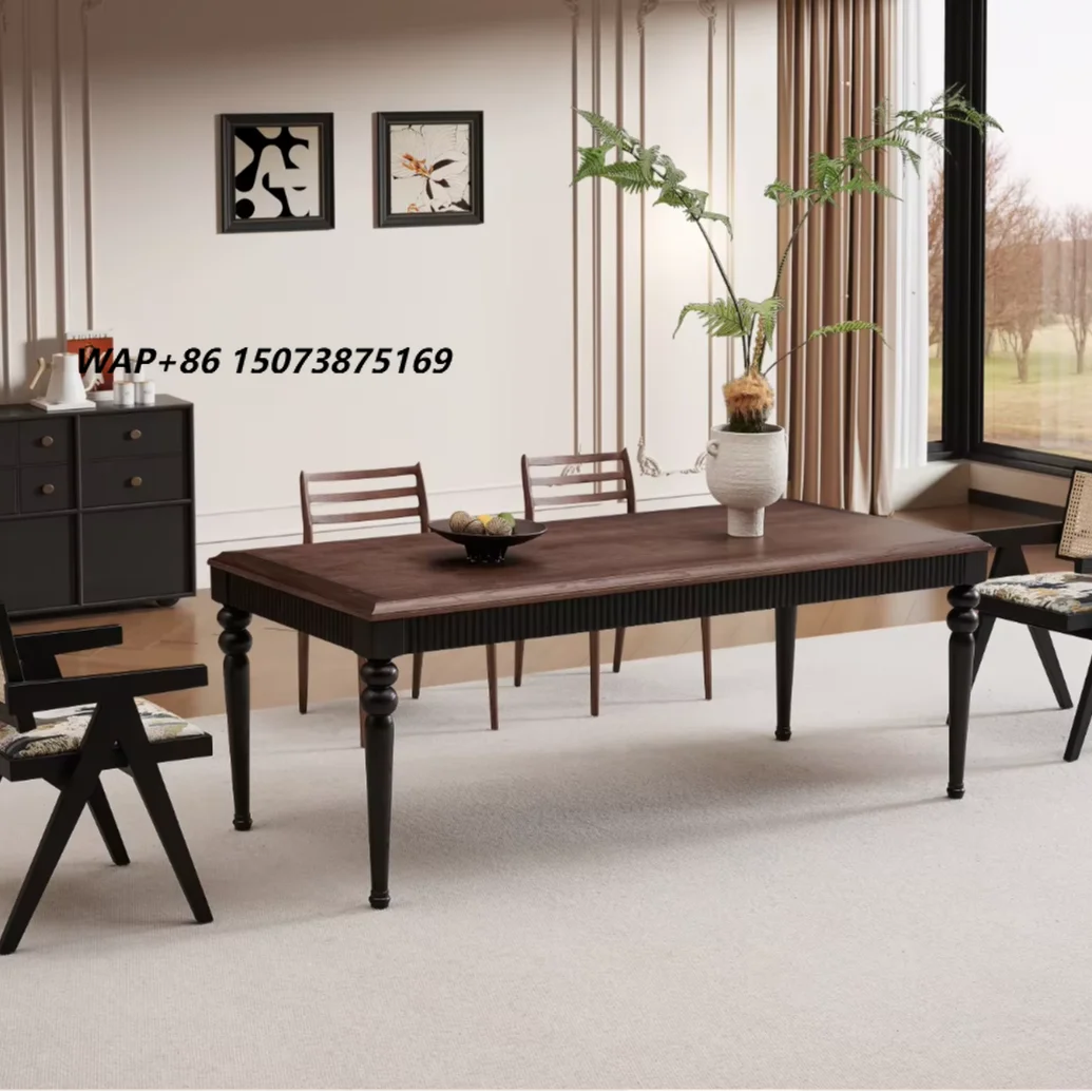 Luxury Six-Seater Square Solid Wood Dining Table Extendible for Dining Room or Coffee Table Use