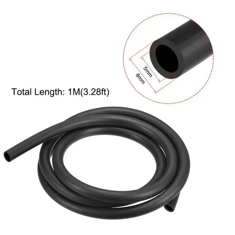 1M Black Fuel Line Hose NBR 5mm ID 8mm OD Diesel Petrol Water Hose Engine Pipe Motorcycle Fuel Hose For Honda Suzuki Yamaha