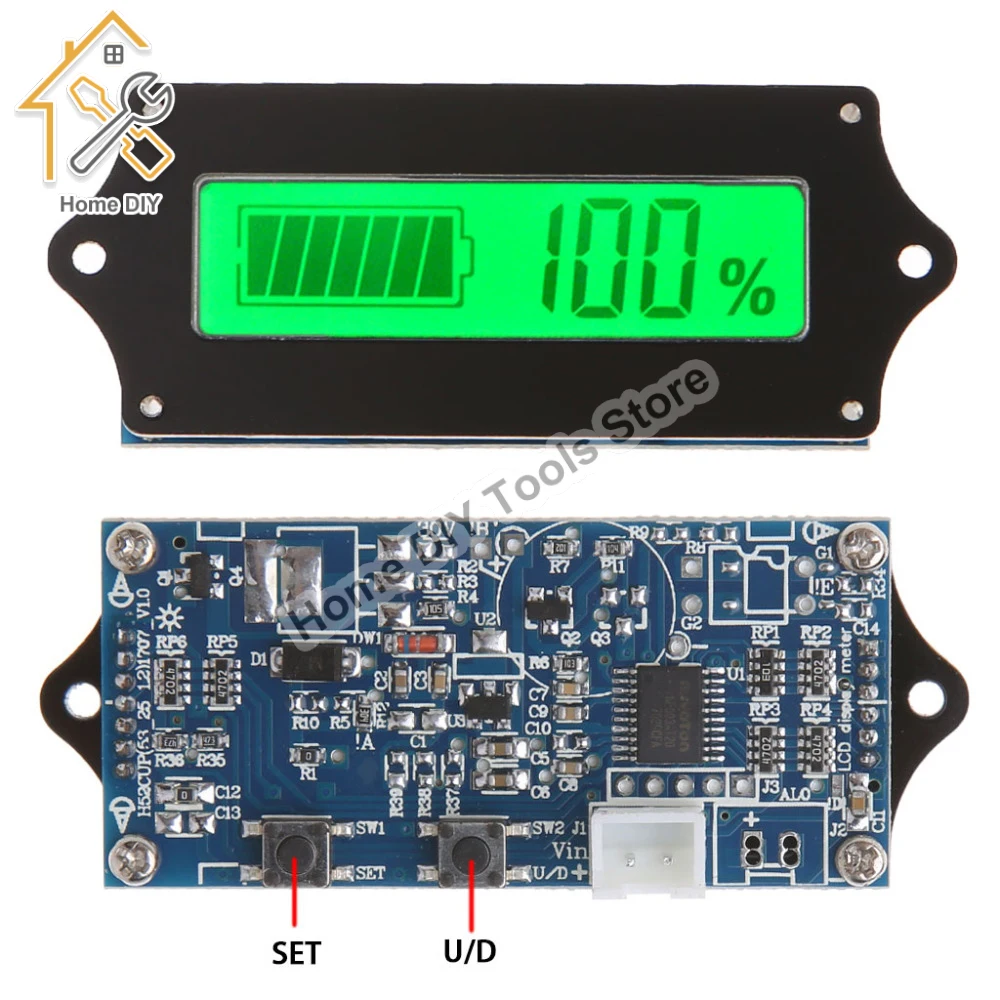 12V/24V/36V/48V Wskaźnik pojemności akumulatora litowo-ołowiowego Tester LED Wskaźnik poziomu naładowania Poziom naładowania Test poziomu zasilania