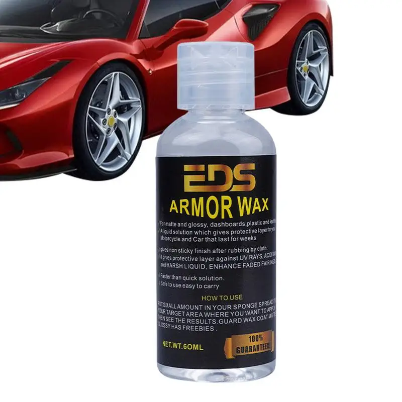 

Car Polishing Agent 60ml Black Trim Restoration Refurbishment Agent Car Dashboard Cleaner For Car Detailing To Shine & Protect