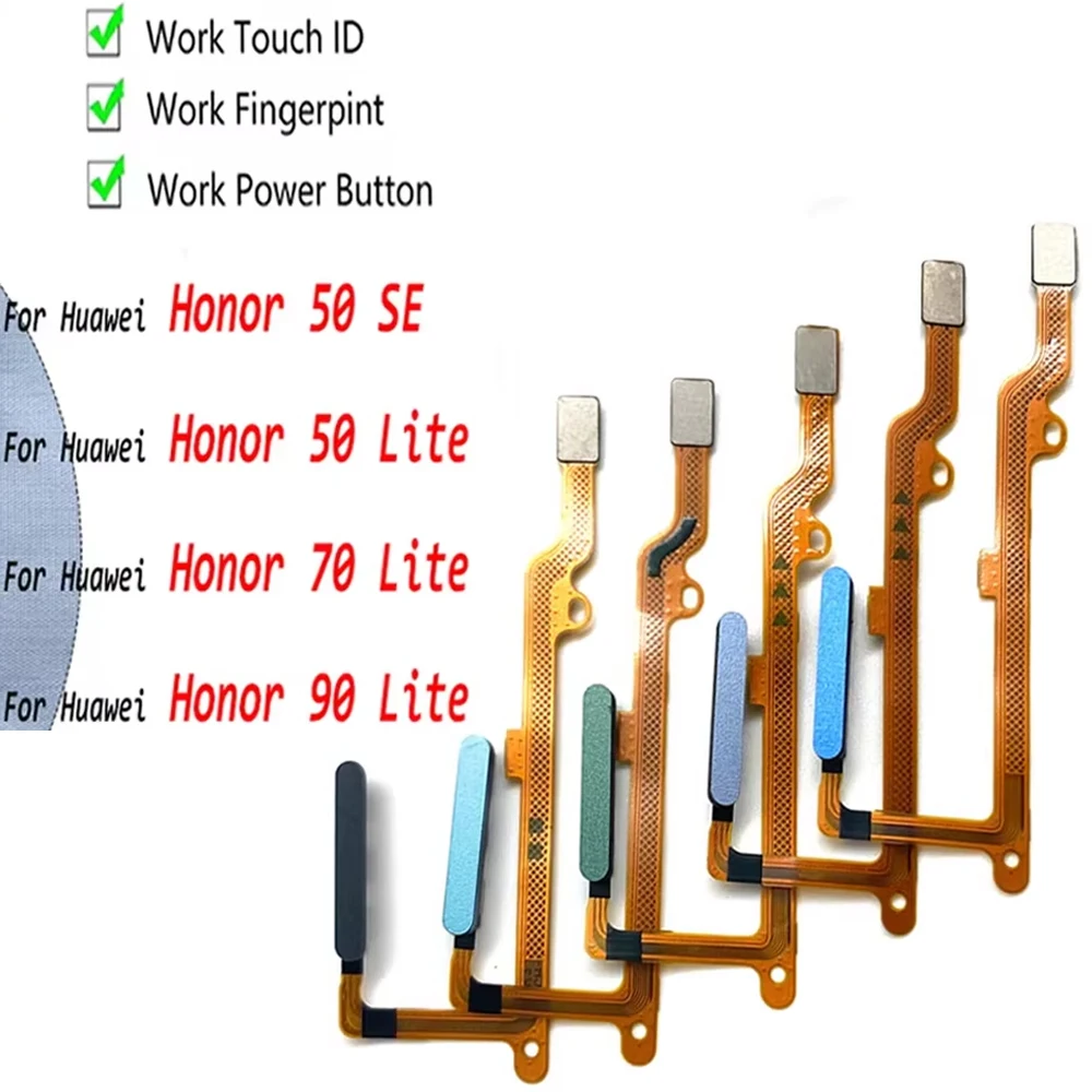 For Huawei Honor 50 70 90 Lite 50 SE Fingerprint Sensor Home Return Key Menu Button Flex Ribbon Cable