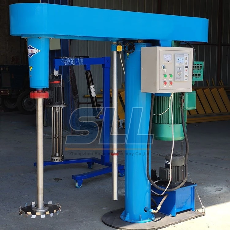 Paint Machinery 1.5KW-37KW Movable Pneumatic/Electric Lifting High Shear Disperser Paint Mixing Machine For Ink