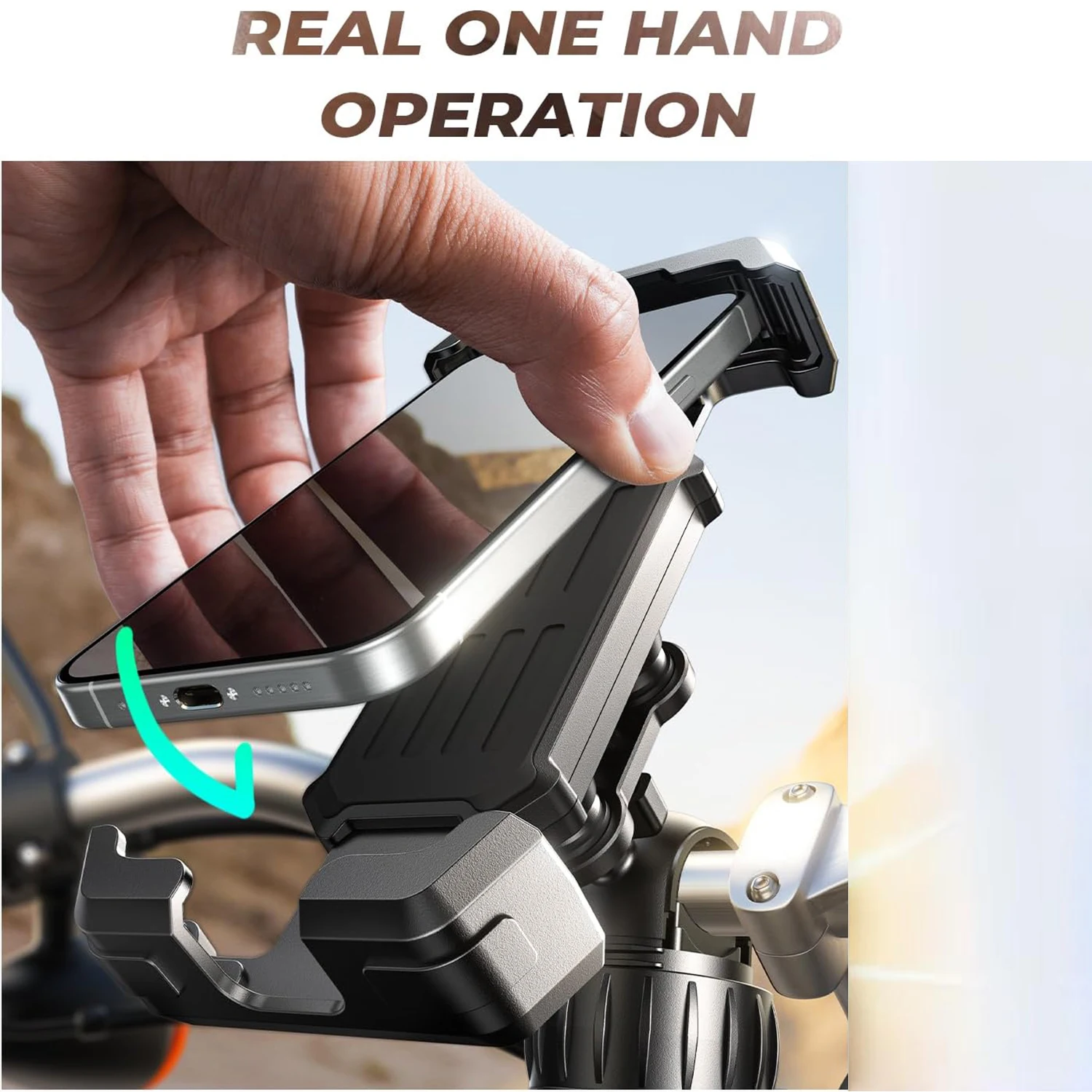 Anti-Shake Motorrad-Handyhalterung 2026 – Lenkerhalterung für iPhone/Samsung, Universell passend für Fahrrad & Roller – Detail 10