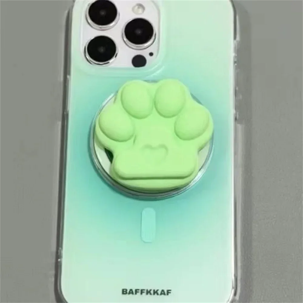 Penyangga Ponsel Magnetik INS Style Cat Paw Magsafe Lipat untuk iPhone 17, Aksesoris Ponsel, Penahan Ponsel