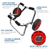 80KG Loading Capacity Foldable Kayak Trolley Energy-saving Two-wheeled Carrier Cart for Kayak Canoe Boat 5