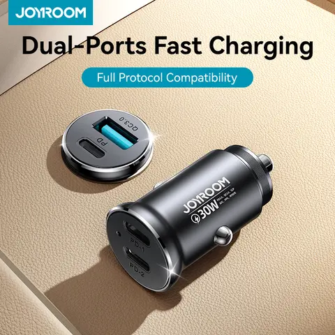 Joyroom 차량용 휴대폰 충전기, 듀얼 USB 포트, PD QC3.0 고속 충전 미니 자동차 충전기, 아이폰, 삼성 갤럭시, 자동차 액세서리, 30W Best5 Joyroom 차량용 휴대폰 충전기, 듀얼 USB 포트, PD QC3.0 고속 충전 미니 자동차 충전기, 아이폰, 삼성 갤럭시, 자동차 액세서리, 30W Best5