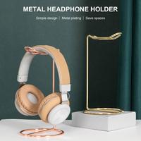 Earphone Holder Stainless Steel Headphone Storage Bracket Desktop Universal Supporting Metal Hanger Household Office Gold