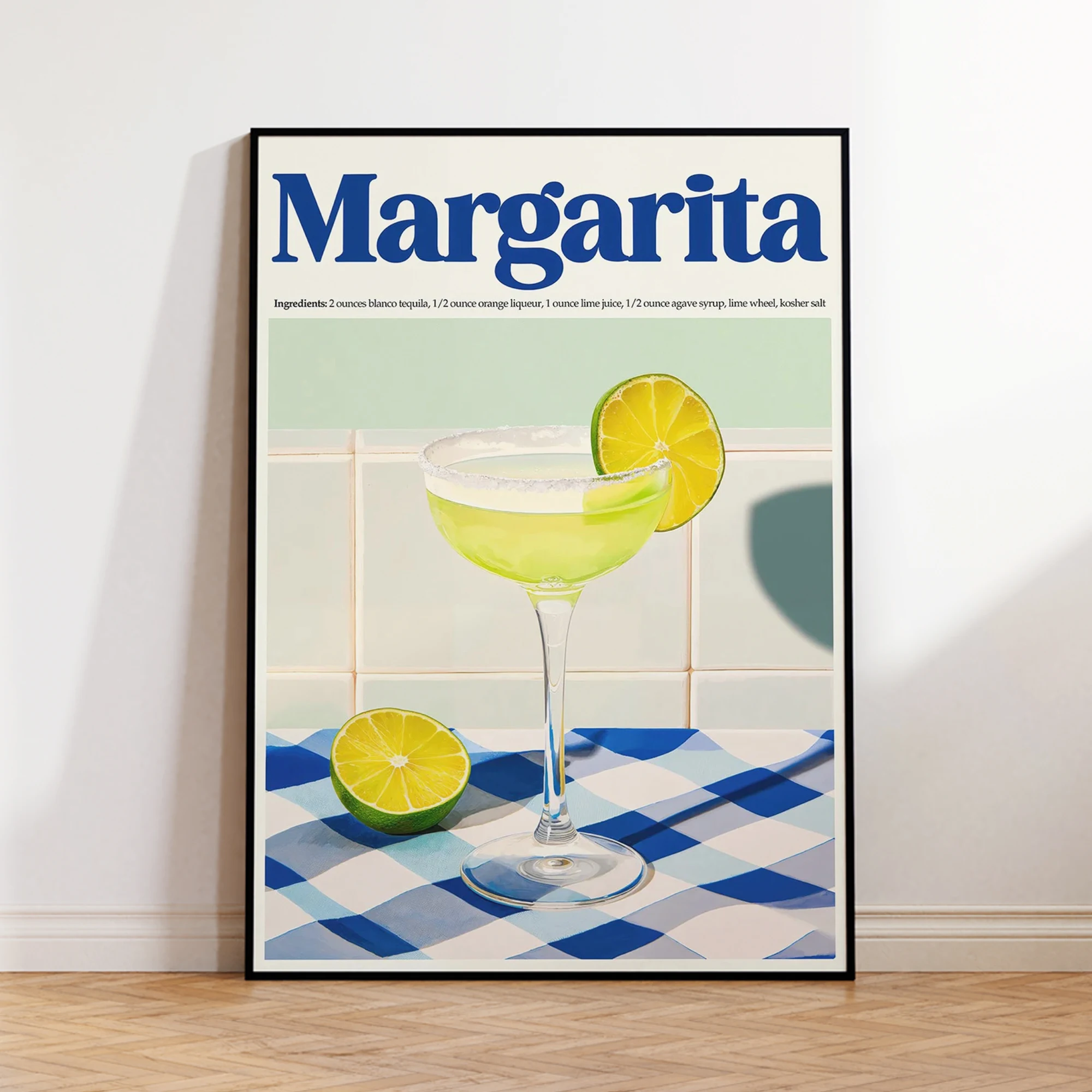 Modern,Minimalist Margarita Cocktail PosterWall Art Print Canvas Painting Poster Picture For Living Room Kitchen Home Decor