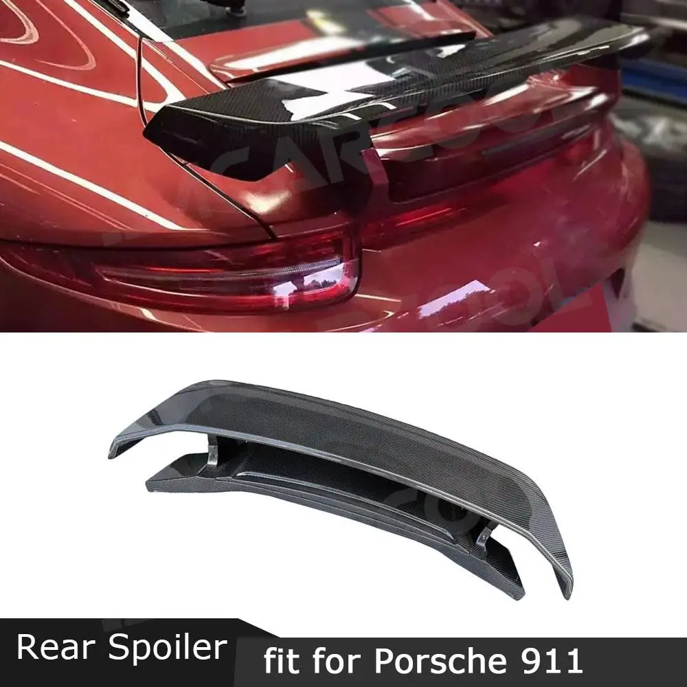 

Carbon fiber Auto Racing Tuning Spoiler Wing Car External Rear Trunk Lip Spoiler for Porsche 911 991.1 991.2 2012-2018 T Style