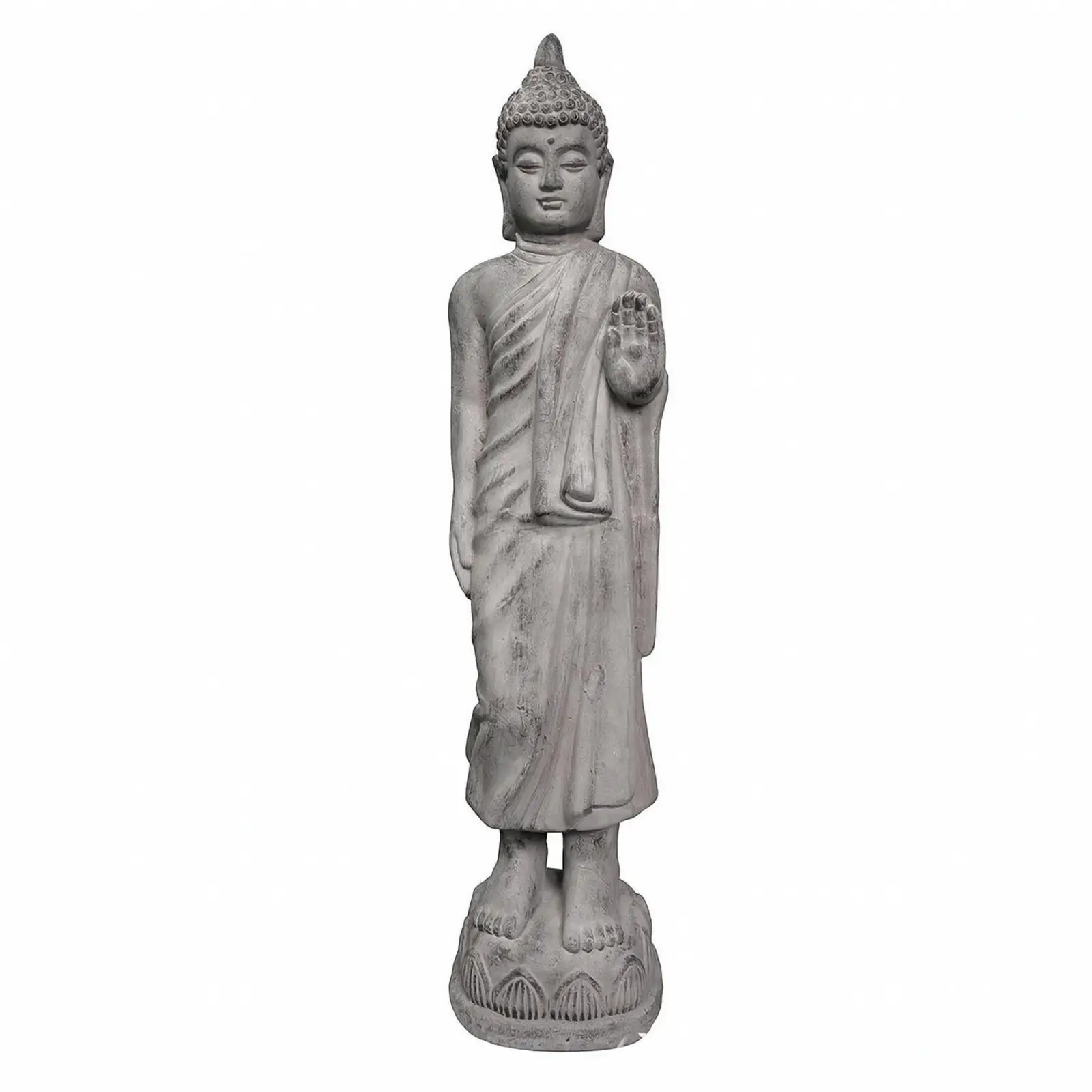 Oxide Buddha Figurine Large Garden Statue Decorative Sculpture for Meditation Room Temple Style Home Decor