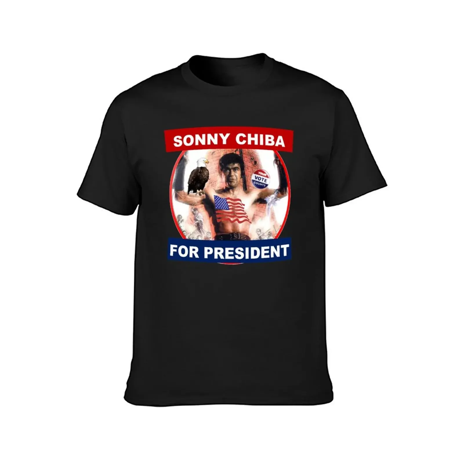 SONNY CHIBA FOR PRESIDENT T-Shirt Aesthetic clothing graphic tee shirt street wear anime mens graphic t-shirts funny