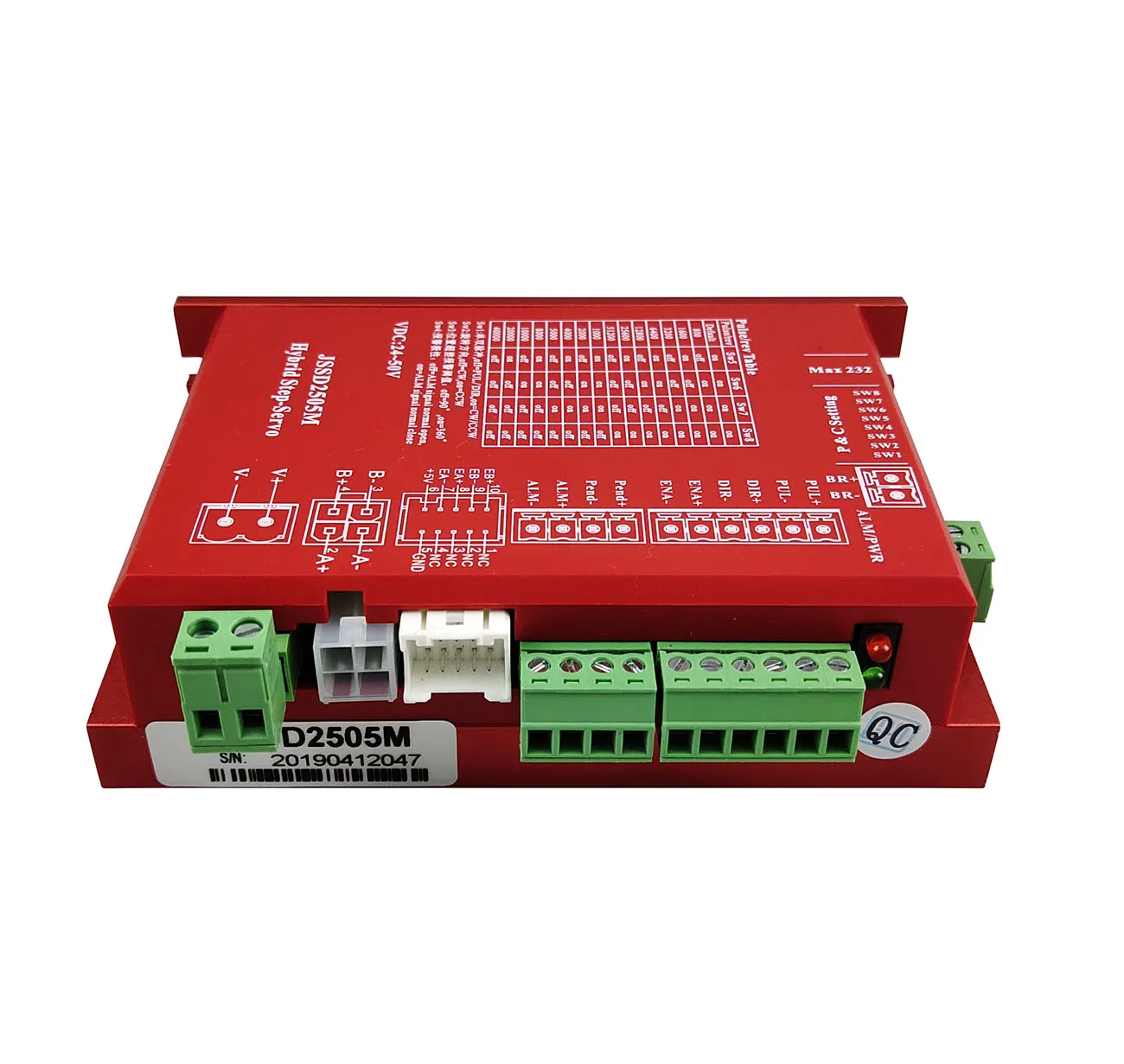 

Free shipping red nema23/57 hybrid servo kit closed loop motor driver JSSD2505M + SSD257EC80E1 2.2NM laser engraving machine