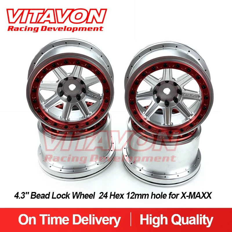 

VITAVON 4.3" Bead Lock Wheel 24 Hex 12mm hole for X-MAXX Badlands MX43
