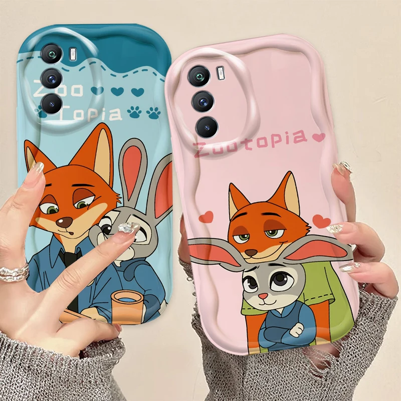 

Disney Judy Nick Couple For Xiaomi Mi 14 12 12T 11 Lite Poco M6 X6 X5 X4 X3 M3 F4 Pro GT NFC 5G Wave Oil Soft Phone Case