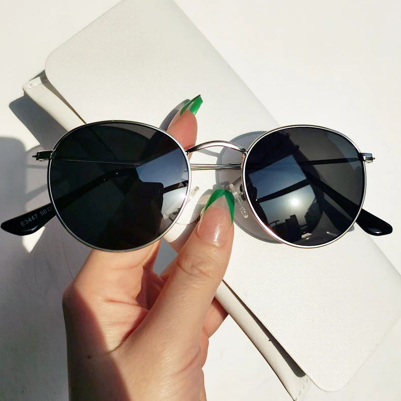 Klassische polarisierte Sonnenbrille, Designer-Luxusmarke, runde Sonnenbrille für Männer und Frauen, Retro-Sonnenbrille, männliche Vintage-Sonnenbrille, UV400