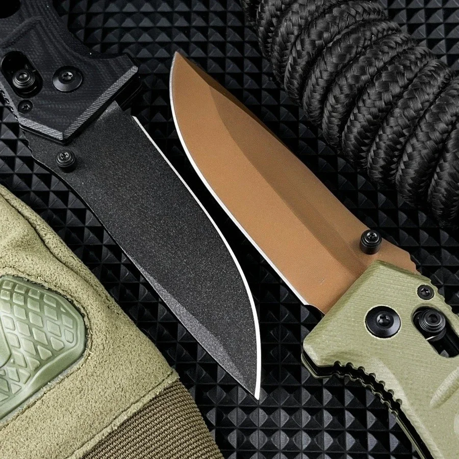 BM 273 سكين للفرد عالي الجودة D2 بليد G10 مقبض صعب للغاية وحاد للتخييم في الهواء الطلق سكين محمول سكين صيد