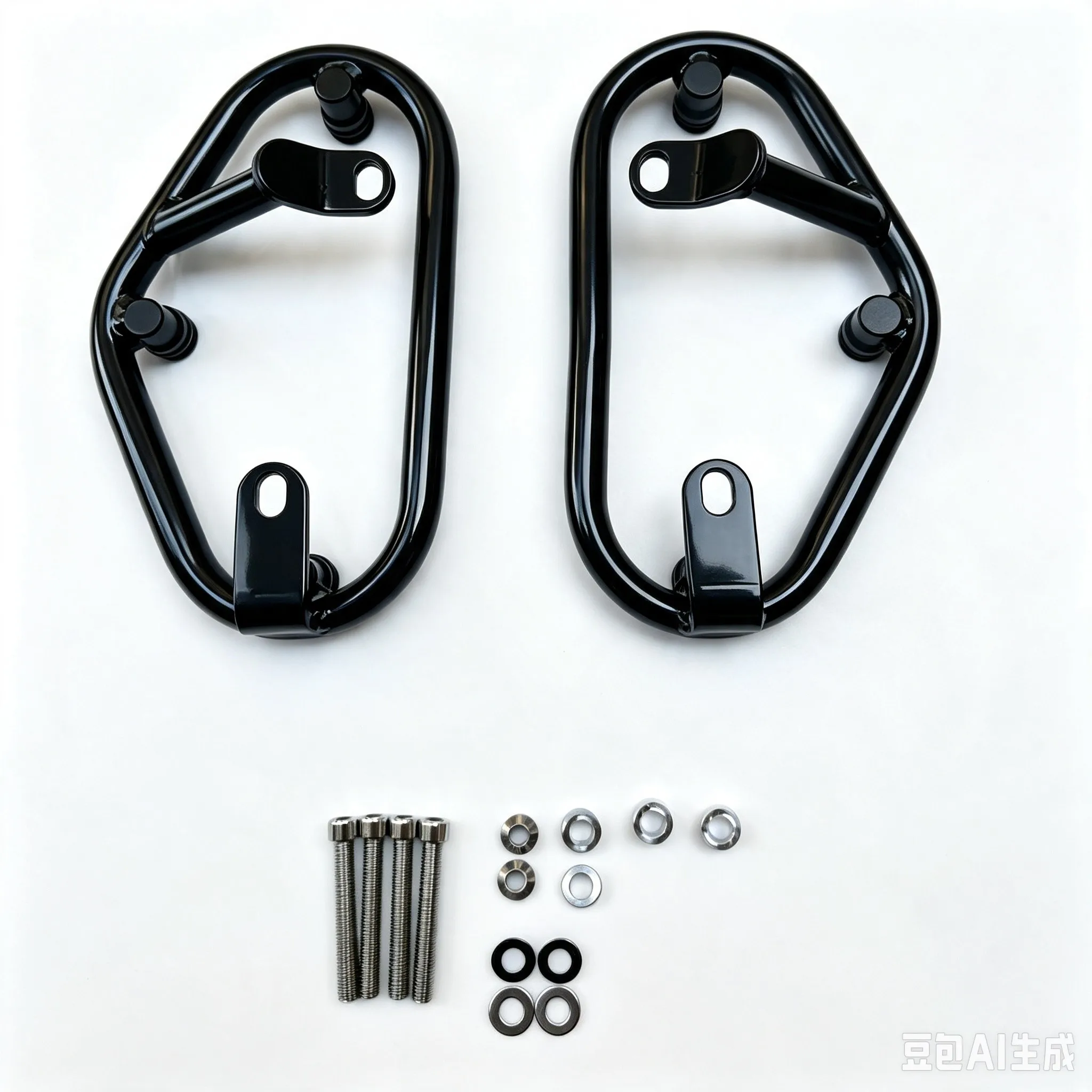 HCMT Saddlebag Support Bracket for Speed 400 Scrambler 400 X 2024 2025 2026 | Sturdy Side Mounting Point Gloss Black