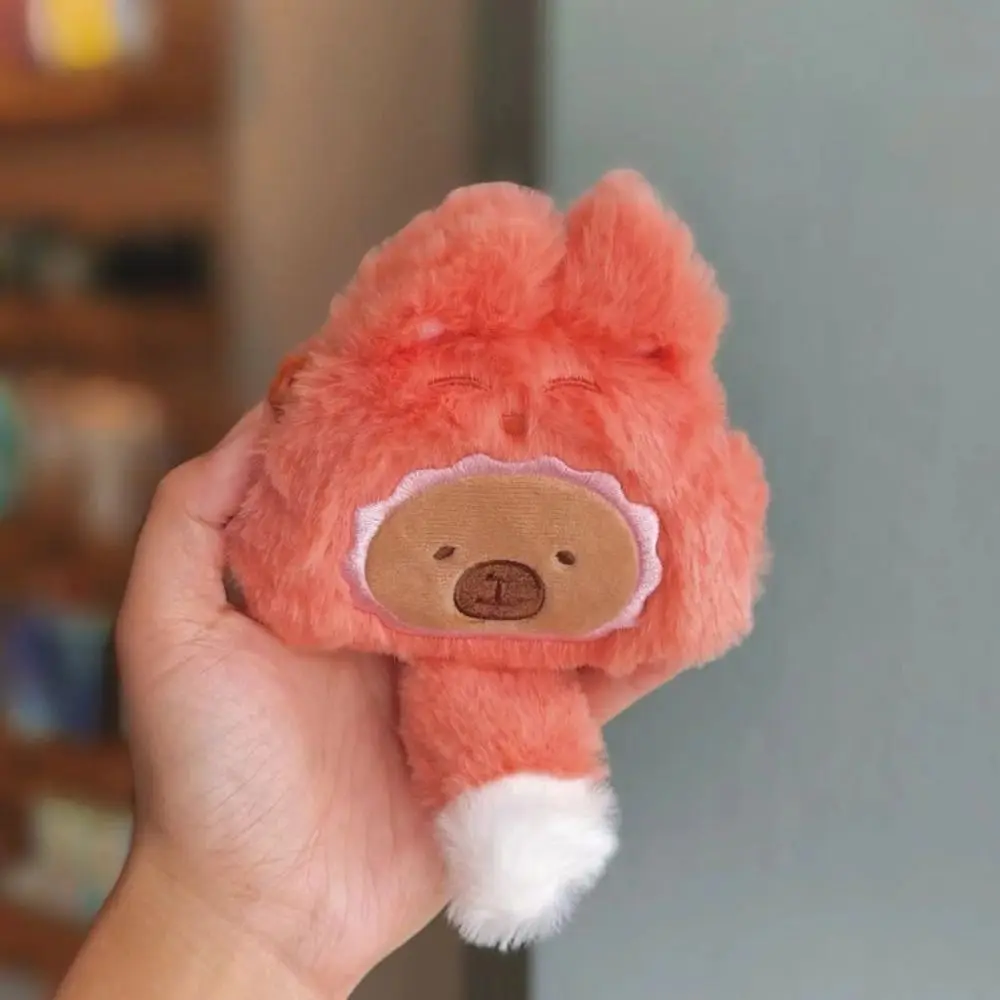 New Cartoon Capybara Coin Purse Cute Animal Bag Charm Plush Keychain Soft Stuffed Plush Doll Capybara Keychain