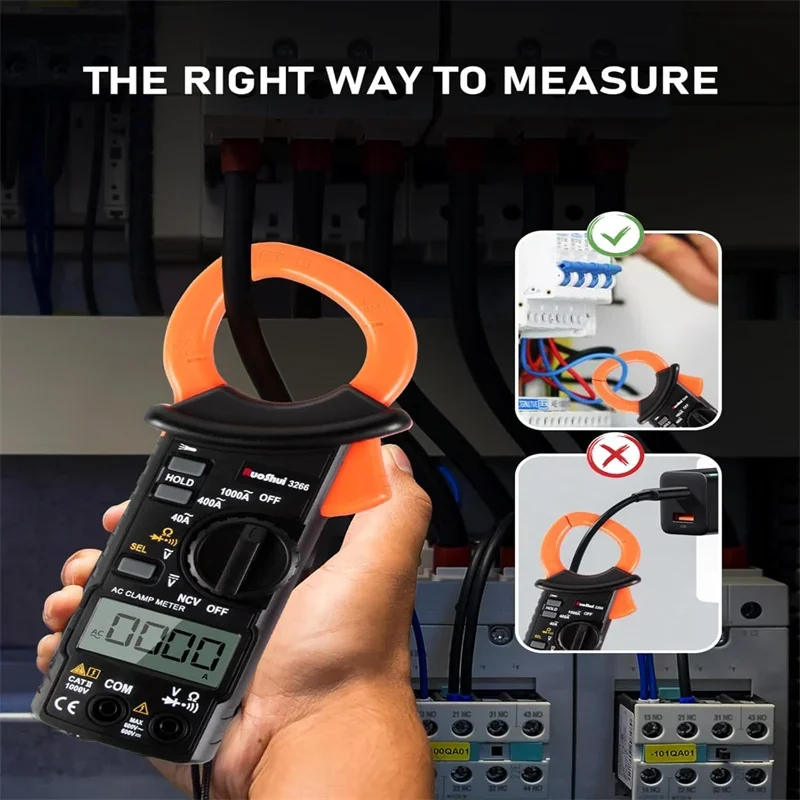 RUOSHUI Digital Clamp Meter multimetro di corrente a distanza automatica Tester di Contiunity del diodo di resistenza alla tensione con torcia NCV