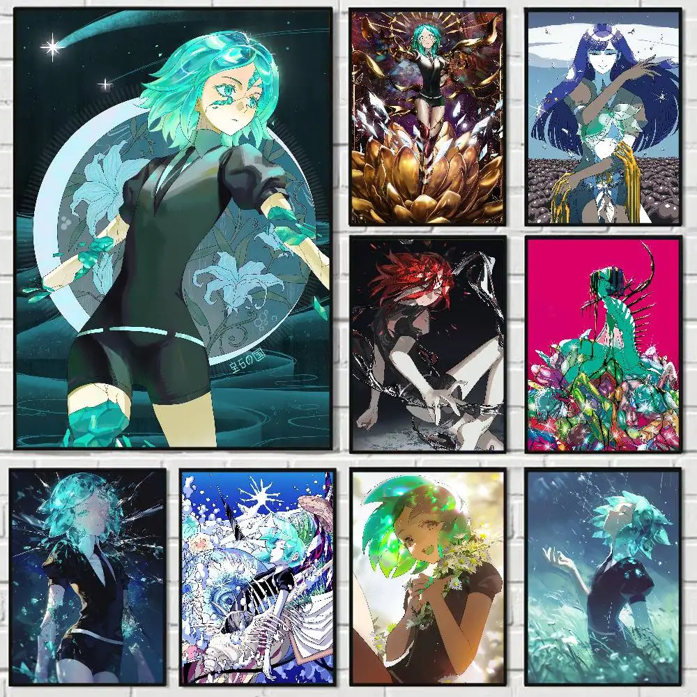 Anime Land Of The Lustrous Anime Poster Waterproof Wall Art Sticker For Bar Living Room Vintage Room Decor Print Gift