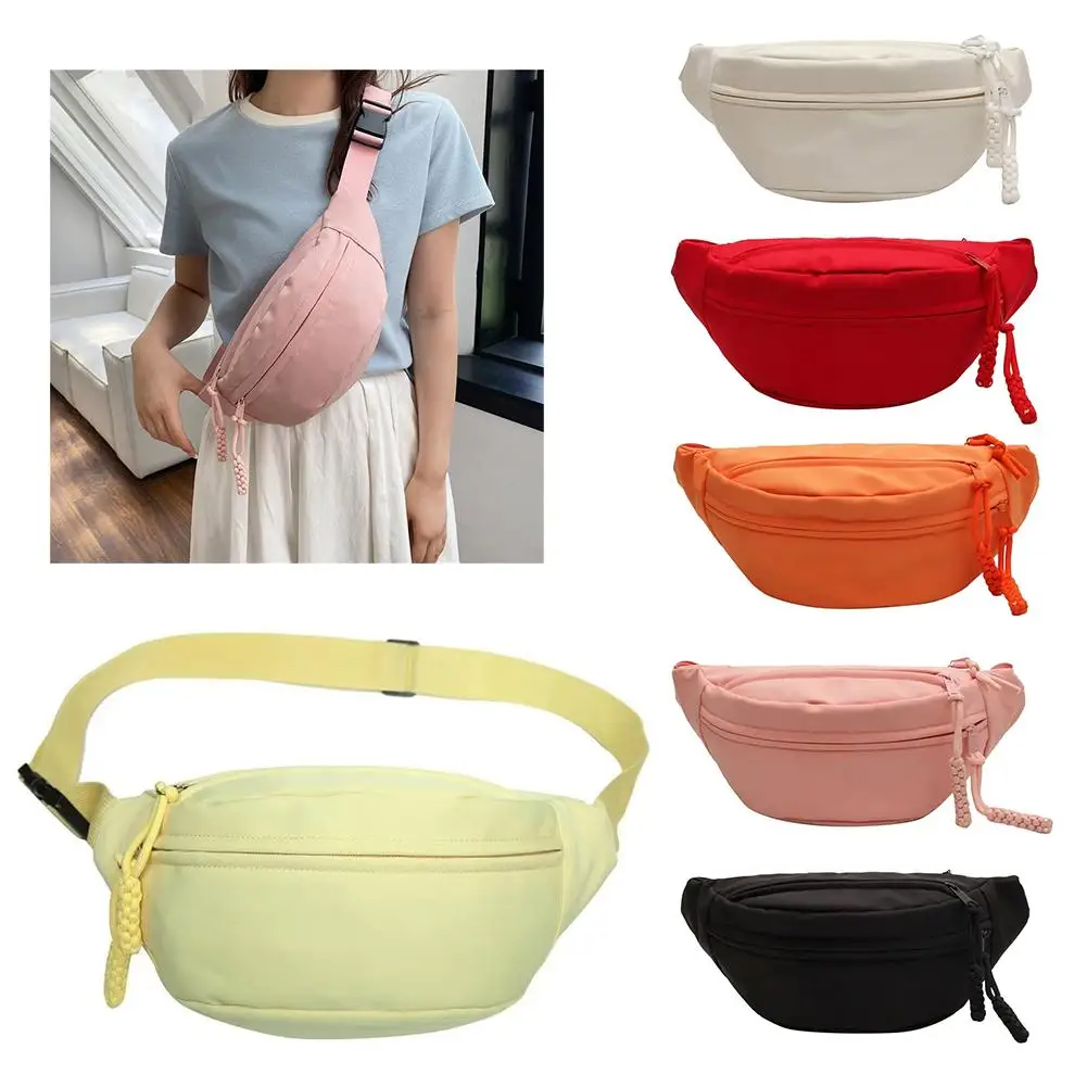 Riñonera Oxford para mujer, bolso de cintura de Color para ocio, bandolera de hombro, bolsos de pecho, bolsos de cinturón de mensajero que combinan con todo, M5O6