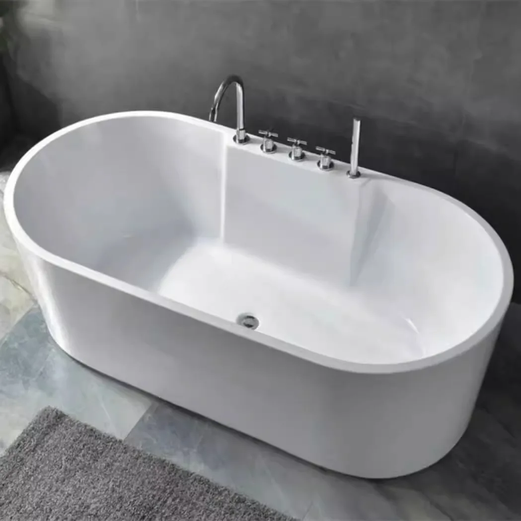 

Acrylic Thin Edge Bathtub Seamless Bathtub Household Adult Freestanding European