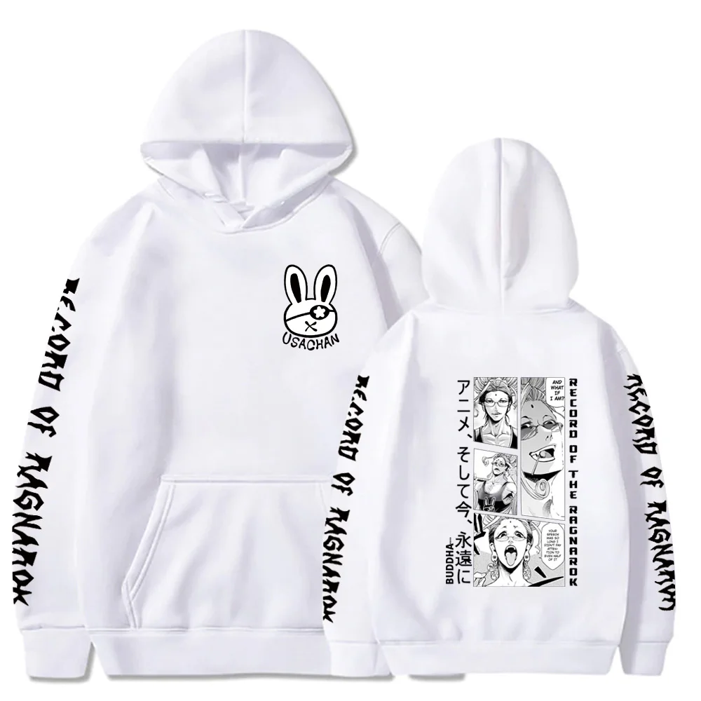 Harajuku Kawaii Usachan Record Of Ragnarok Buddha Anime Hoodies For Men Autumn And Winter Self Oversize Long Sleeve Sweatshirt