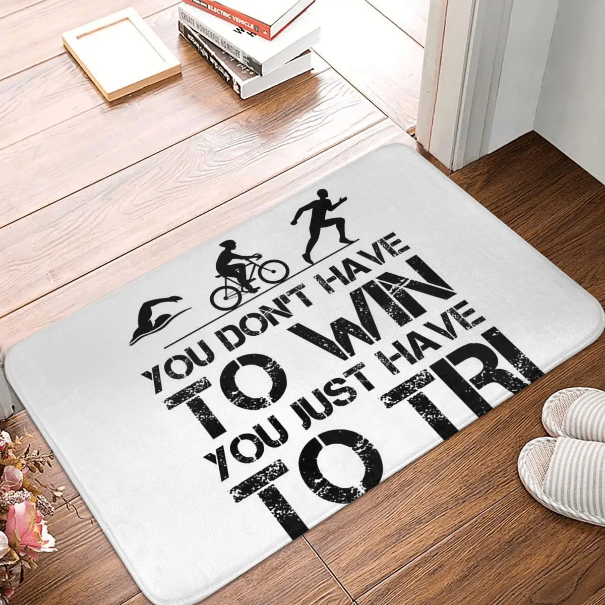 Triathlon Swimming Cycling Running Doormat Kitchen Entrance Home Floor Mat Anti-slip Carpet Rug for Balcony Footpad Mats