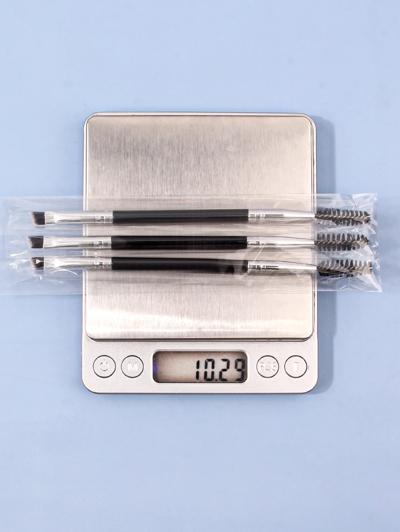 3-teiliges Professionelles Ein- und Doppelendiges Winkel-Augenbrauen- und Wimpernpinsel-Set Hochwertiger Augenbrauenstift Eyeliner-Pinsel – Detail 9