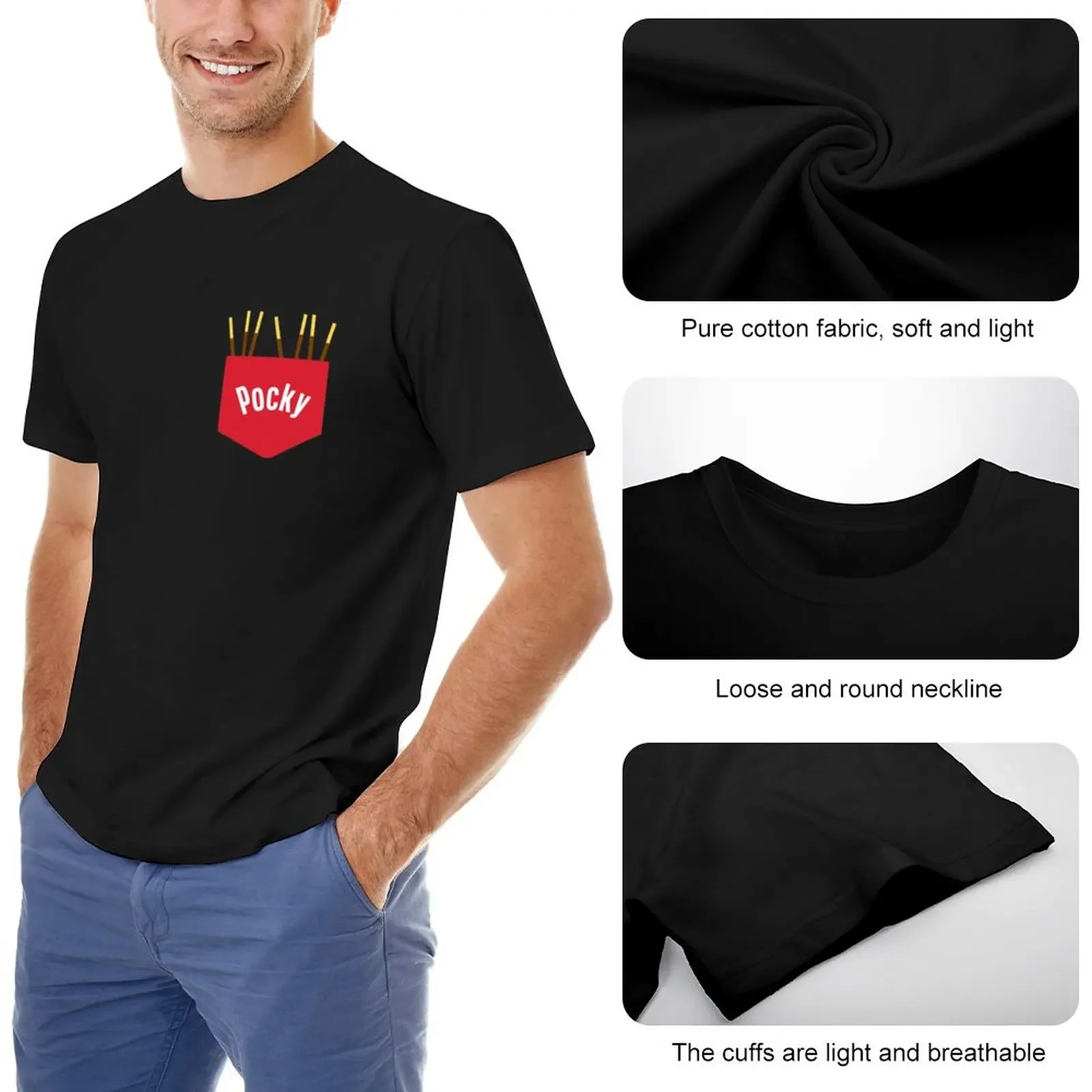 Pocky Pocket (Chocolate Version) T-Shirt Blouse designer shirts mens t shirts top quality