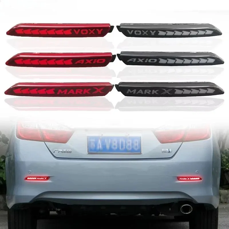 For Toyota Camry Mark X REIZ LED Rear Bumper Light Reflector with Sequential Turn Signal Taillight Upgrade Stop Brake Lamp