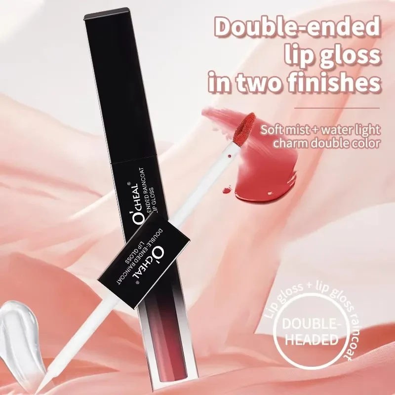 Fluwelen matte lipmodder spiegelafwerking lipglazuur en liplinerset voor langdurige lipmake-up in de groothandel