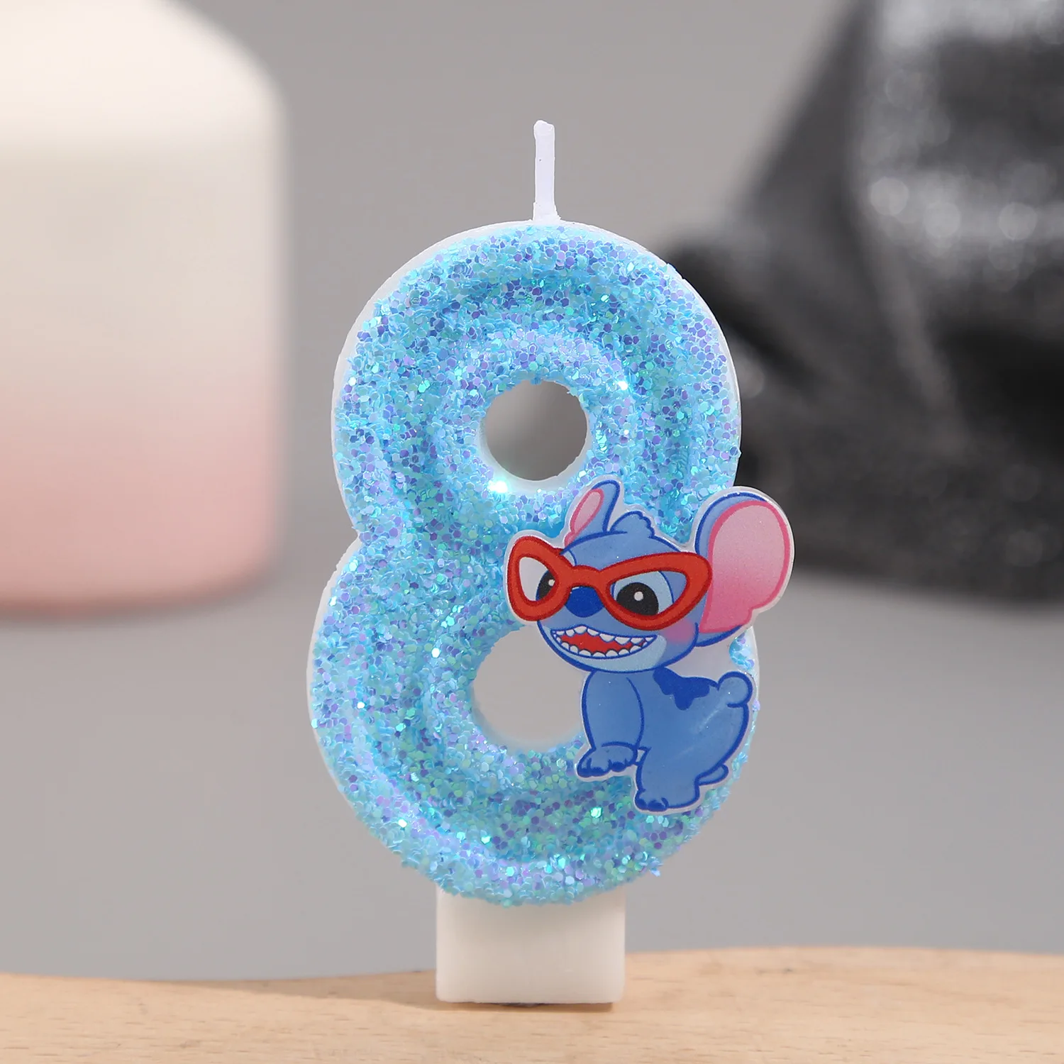 

Cute Cartoon Number 0-9 Anime Lilo & Stitch Digital Candle Kawaii Stitch Angel Children's Themed Party Candles Child Party Gifts