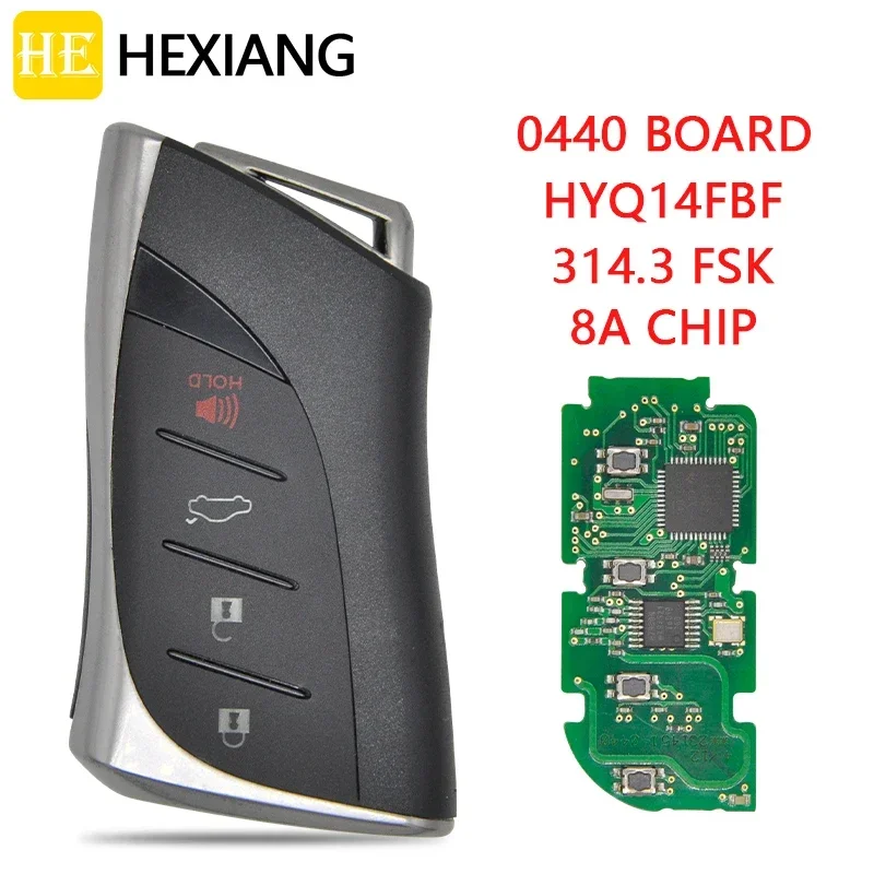 HE Xiang Car Remote Control Samrt Key For US Toyota EX350 LS500H 2018 2019 HYQ14FBF Board 0440 314.3FSK 8AChip Promixity Card