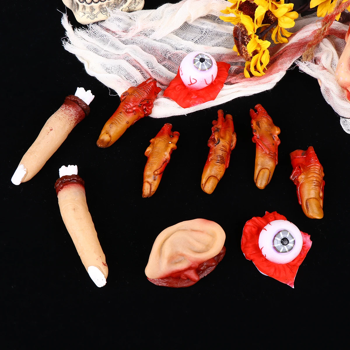 10 stuks Horror Decor Speelgoed Halloween Rekwisieten Enge Truc Griezelige Prank Bloedige Feestartikelen Spooky Decoratie Veilig Materiaal