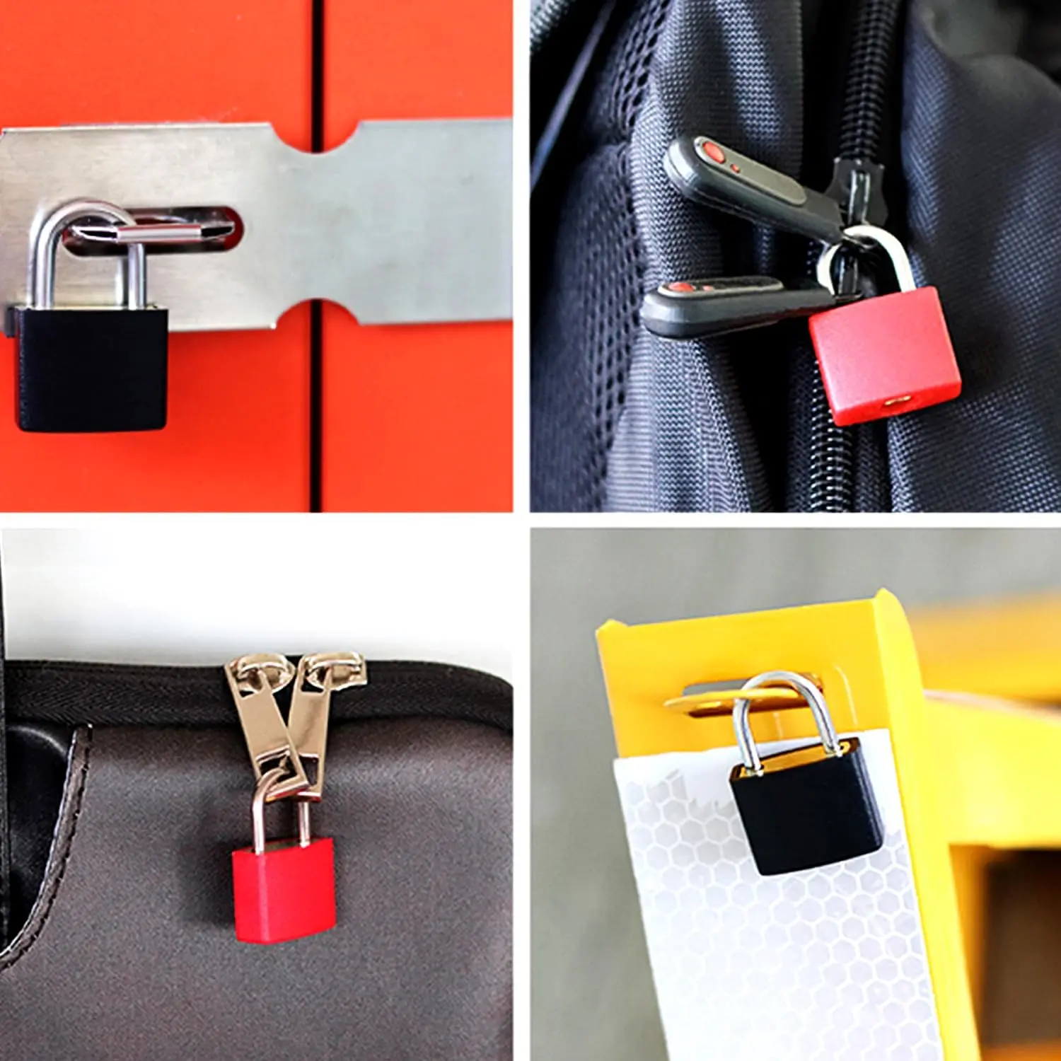 6 Colors Small Luggage Lock with 2 Keys Small Mini Coloured Strong Steel Suitcase Padlock Cabinet Door Bookbag Travel Supplies