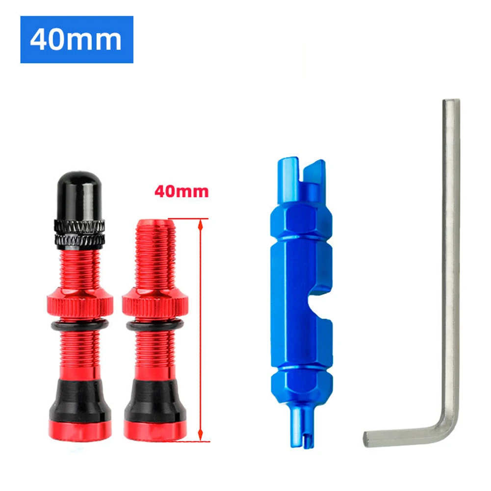 For American Style Valve Aluminum Alloy Valve Tubeless Vacuum Valve Bike Maintenance Anodized Oxidation Excellent Resistance